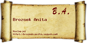 Brozsek Anita névjegykártya